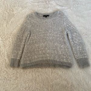Grey comfortable long sleeve sweater